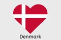 Danish flag icon, Denmark country flag vector illustration